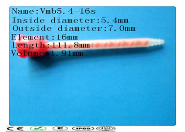 MB 5.4-16s พลาสติกผสมแบบคงที่สำหรับท่อผสม, อีพ๊อกซี่และ polyureas หลอดผสมแบบคงที่