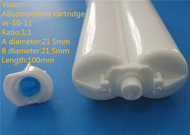 VS-50-11 1: 1 ตลับสององค์ประกอบอีพ็อกซี่อีพ็อกซี่ AB คู่พลาสติกความยาว AB ตลับ 21.5mm