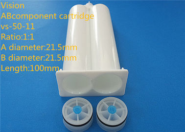 VS-50-11 1: 1 ตลับสององค์ประกอบอีพ็อกซี่อีพ็อกซี่ AB คู่พลาสติกความยาว AB ตลับ 21.5mm