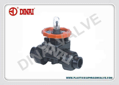 UPVC, CPVC, PVDF, PPH จริงวาล์วไดอะแฟรมพลาสติกสหภาพแรงงานขนาดตั้งแต่ 1/2 &quot;2&quot; PN1.0Mpa