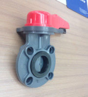 PVDF พลาสติกวาล์วผีเสื้อไฟฟ้าขับเคลื่อนการดำเนินงาน PN1.0Mpa มาตรฐาน ANSI / DIN / JIS