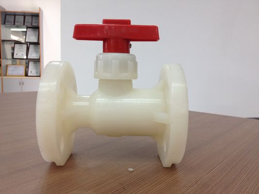 PN10 บาร์ PP-GF พลาสติกวาล์วหน้าแปลนลูก 1/2 &quot;ถึง 12&quot; DIN, ANSI, JIS เชื่อมต่อแปลน