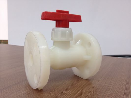 PN10 บาร์ PP-H พลาสติกวาล์วหน้าแปลนลูก 1/2 &quot;ถึง 12&quot; DIN, ANSI, JIS เชื่อมต่อแปลน