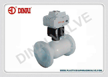 ไฟฟ้าพลาสติกบอลวาล์ว DC24V AC220V ควบคุมประเภทที่มีวงเงินสวิทช์