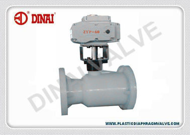 ไฟฟ้าพลาสติกบอลวาล์ว DC24V AC220V ควบคุมประเภทที่มีวงเงินสวิทช์