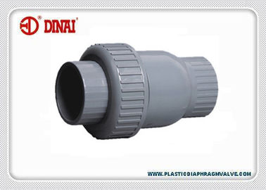 พีวีซี / UPVC บอลพลาสติกวาล์วตรวจสอบโสดสหภาพ End, ซ็อกเก็ต / ผู้ตั้งกระทู้